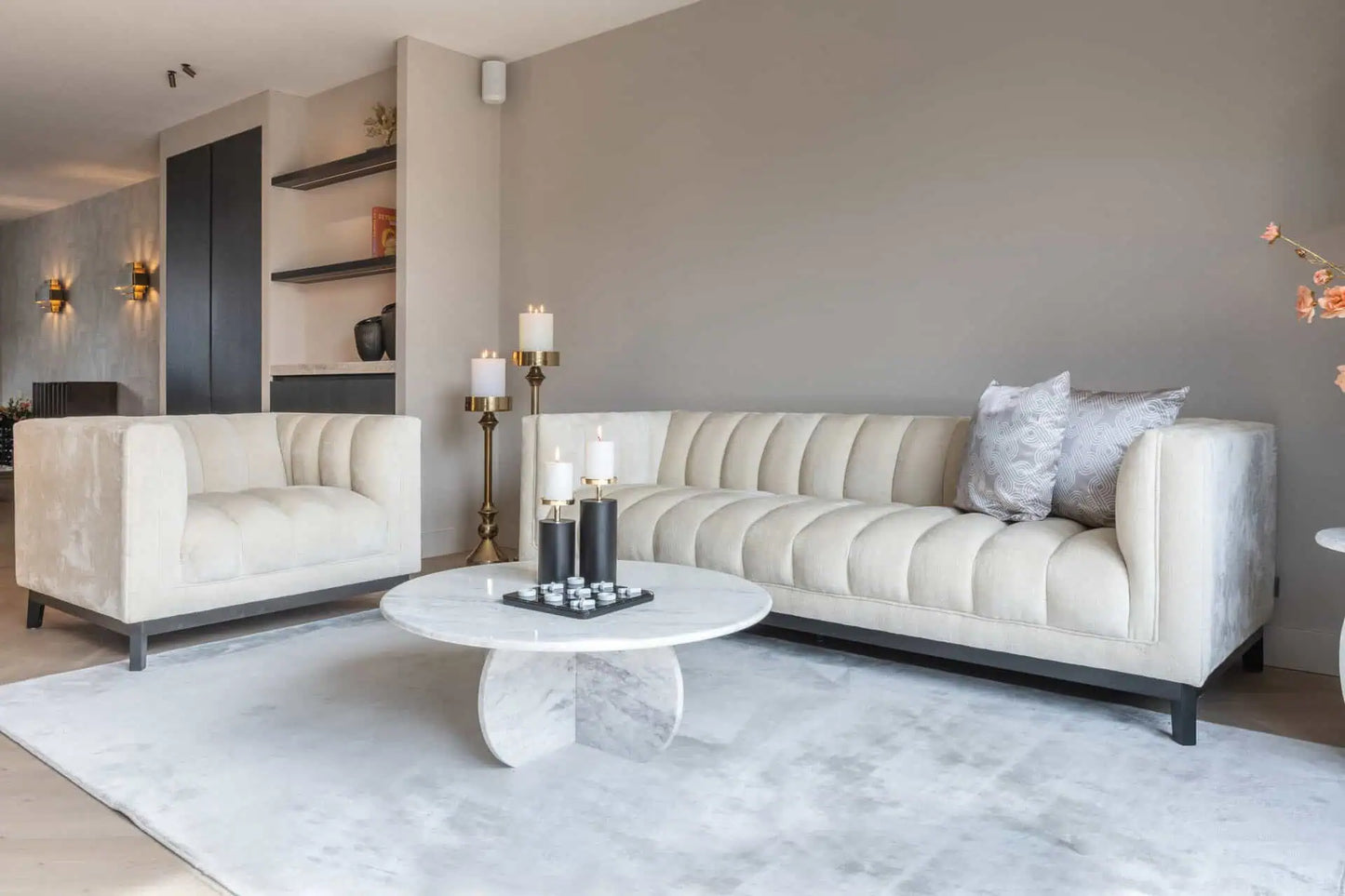 Svečturis Presley gold small Richmond Interiors 100/21/21 cm zelts - N1 Home