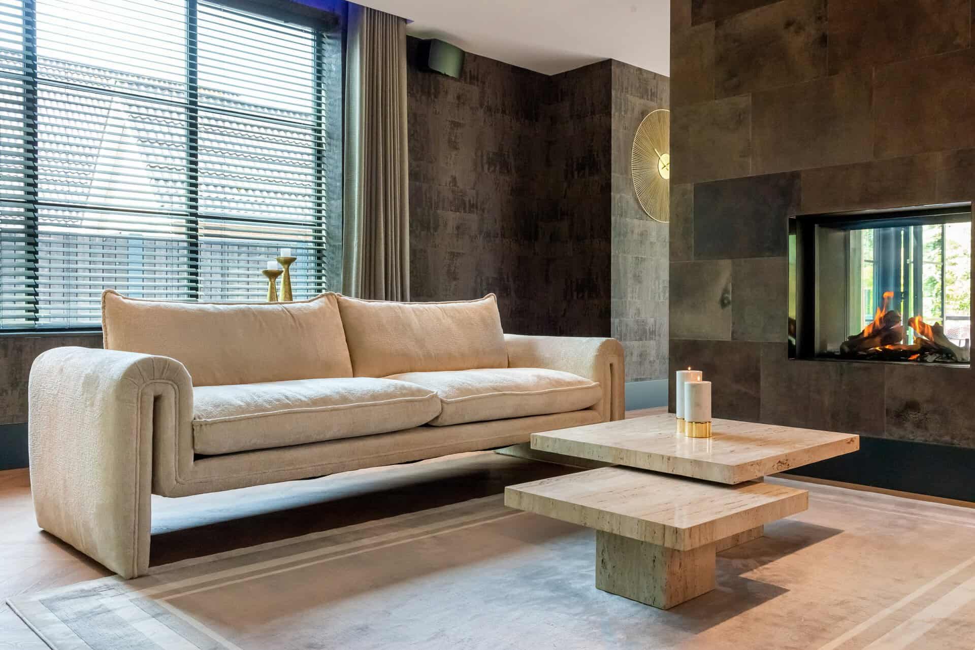 Kafijas galds Cantera (Set of 2) Richmond Interiors 80/35/80 cm bēšs - N1 Home