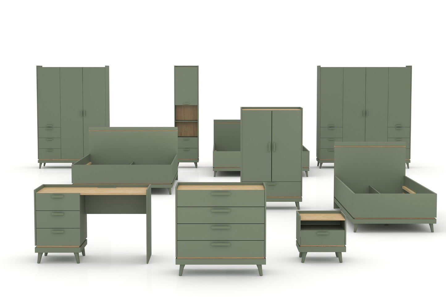 Skapis Skanija 50/215/40 cm zaļs - N1 Home