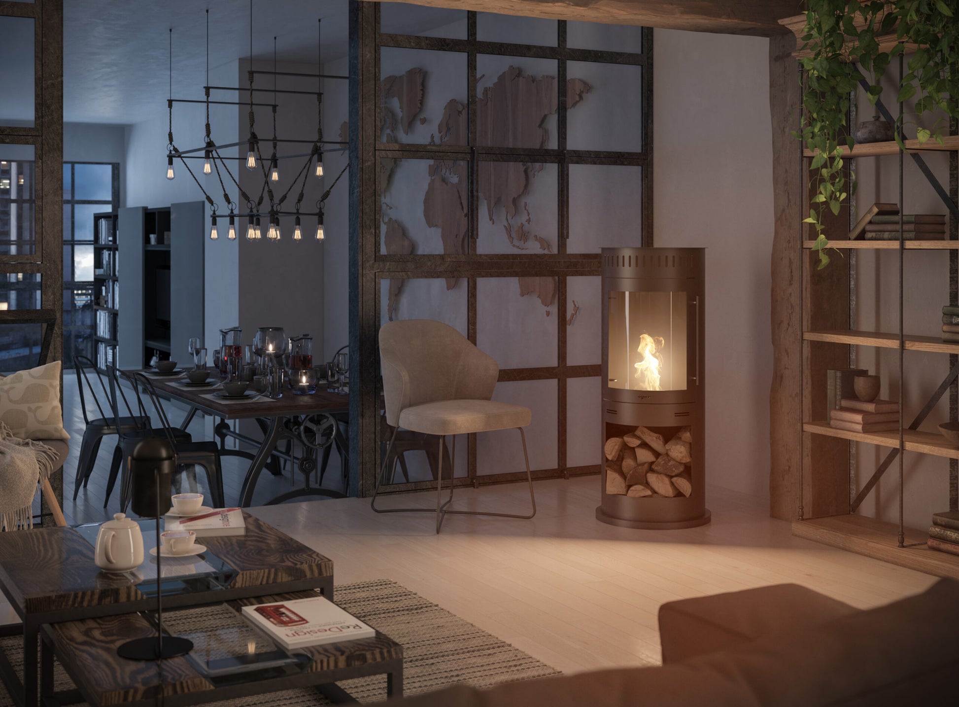 Biokamīns Incoz 4 118/47 cm melns - N1 Home