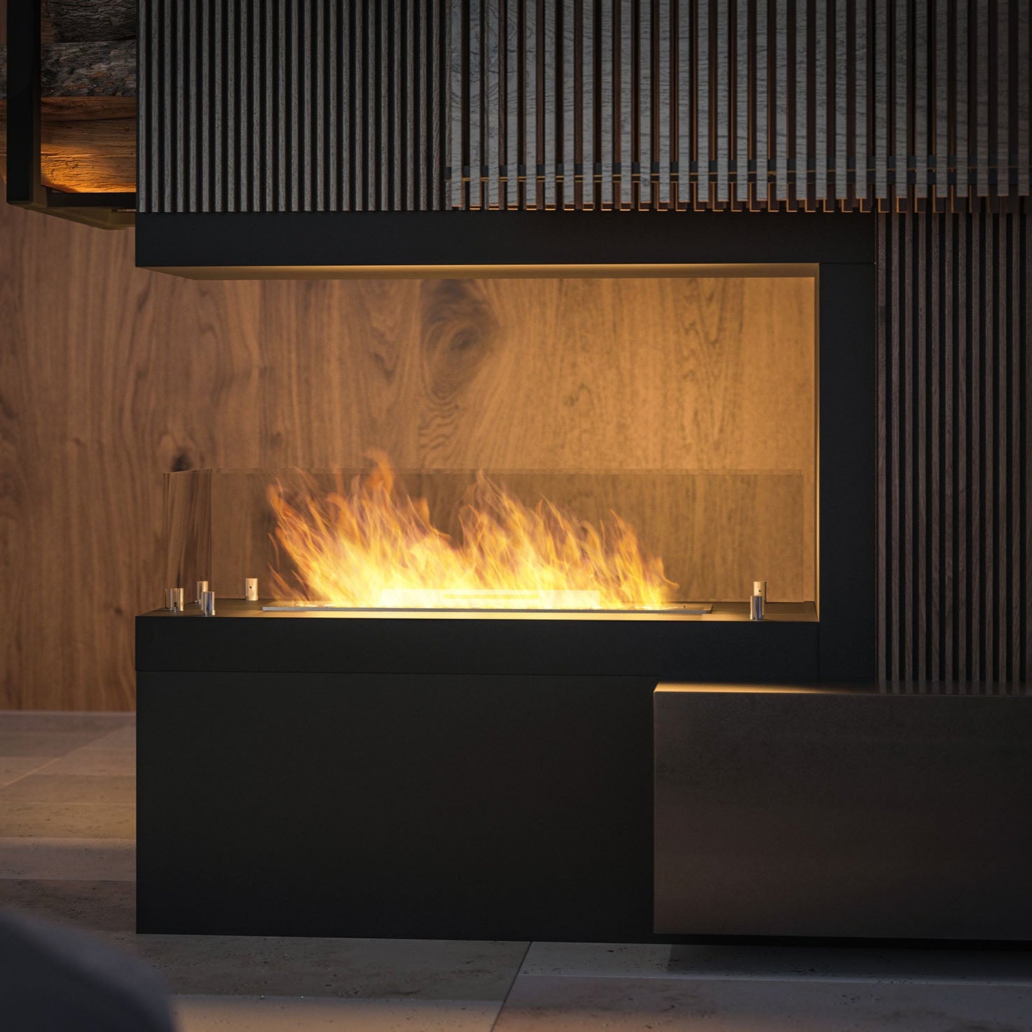 Biokamns Insi U800 80/50/30 cm melns - N1 Home