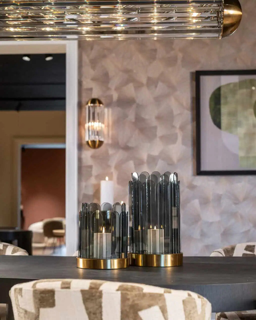 Svečturis Daisey smoke large Richmond Interiors 40/24/24 cm dūmi - N1 Home