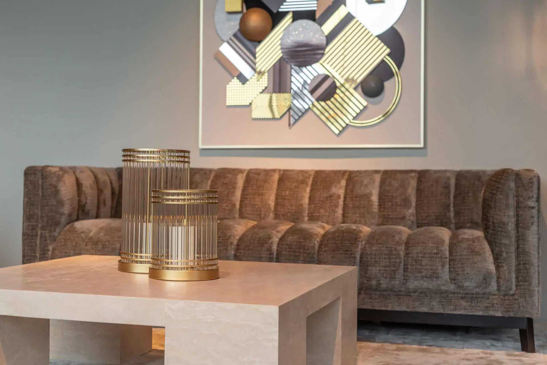 Svečturis Dyara gold small Richmond Interiors 27/22/22 cm zelts - N1 Home