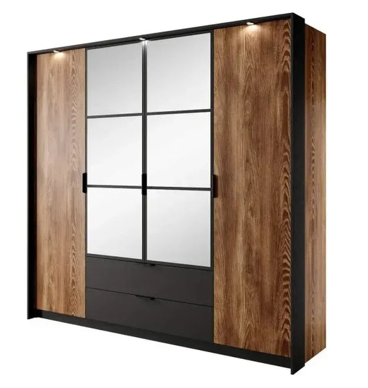 Skapis Milts 223/210/59 cm kastaņkrāsas/antracīts - N1 Home