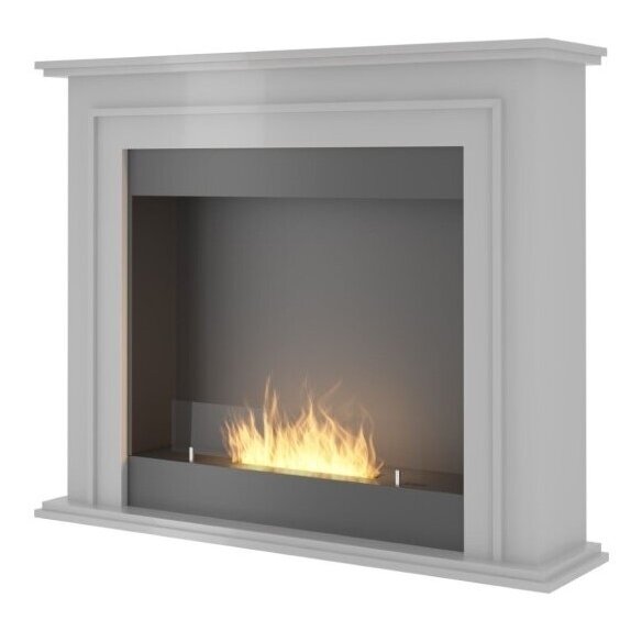 Biokamīns Ports 1 112/90/26 cm balts - N1 Home