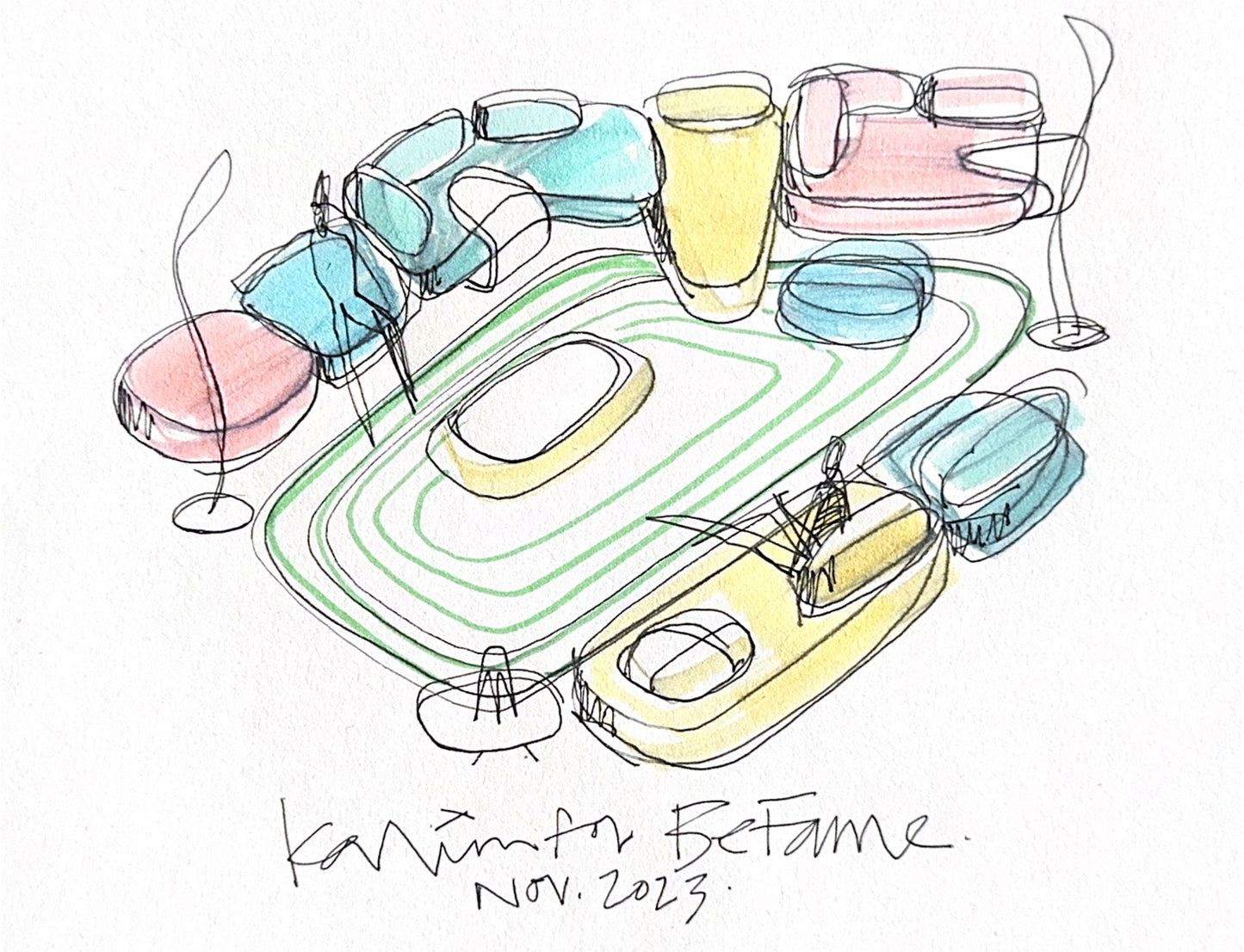 Dīvānd-krēsls Skew U Befame 72/224/183 cm bēšs - N1 Home