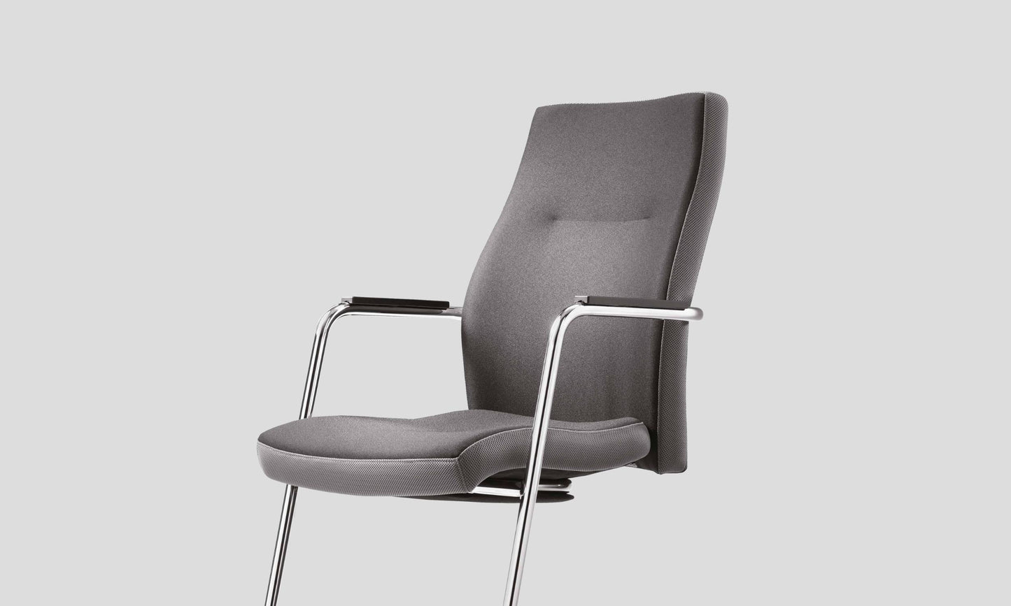 Konferenču krēsls Uno 64/97/55 cm gaiši zaļš/melns - N1 Home