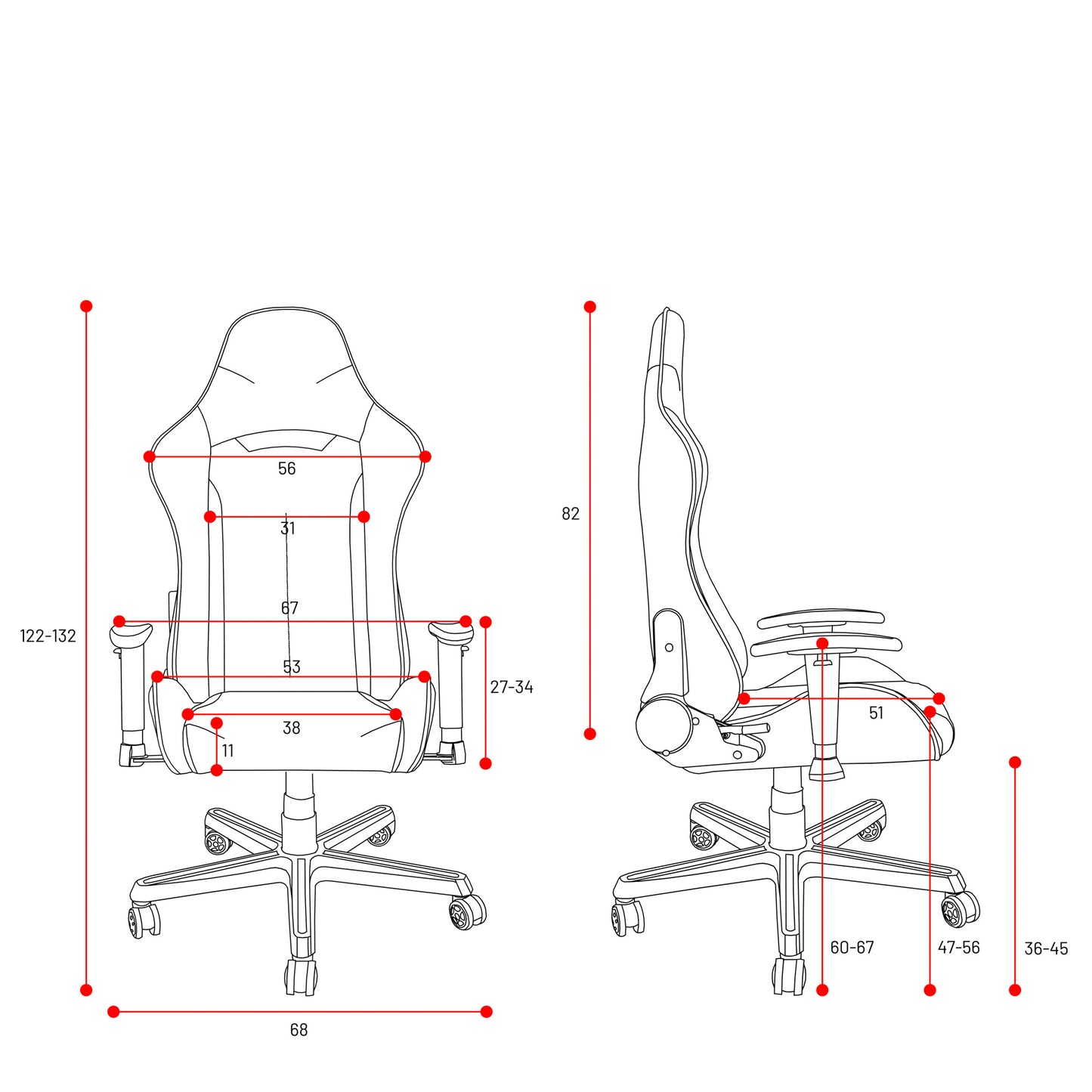 Krēsls X - Sta 63/120/63 cm zils