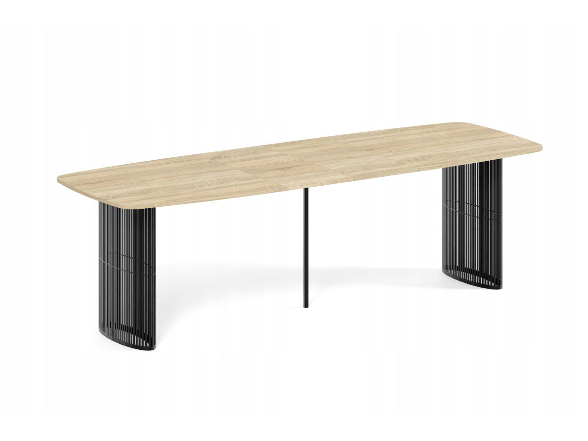 Galds Arco 160;180;200/76/90 cm dabīga Hikora/balts