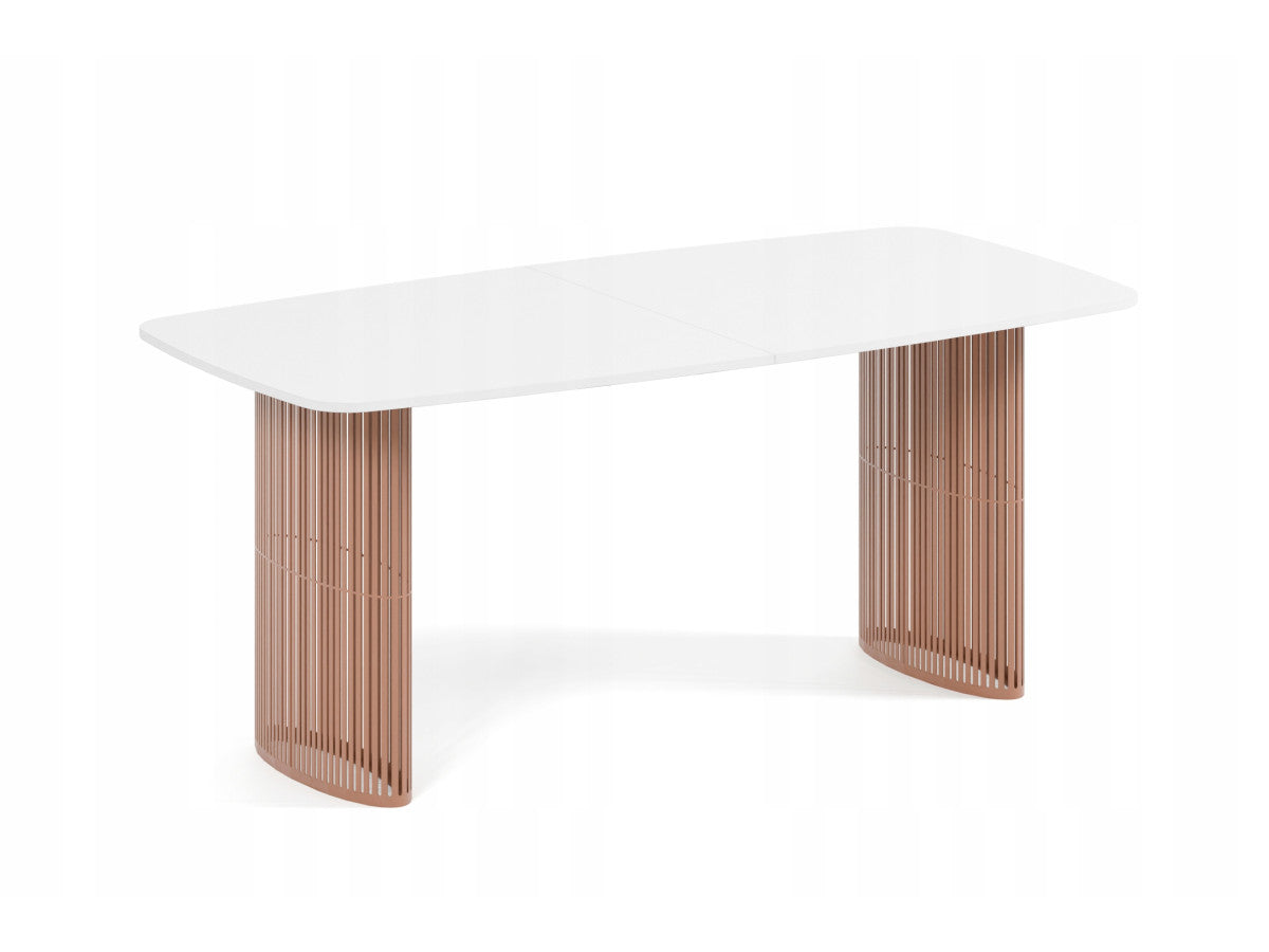 Galds Arco 160;180;200/76/90 cm Arktiks balts/bronza