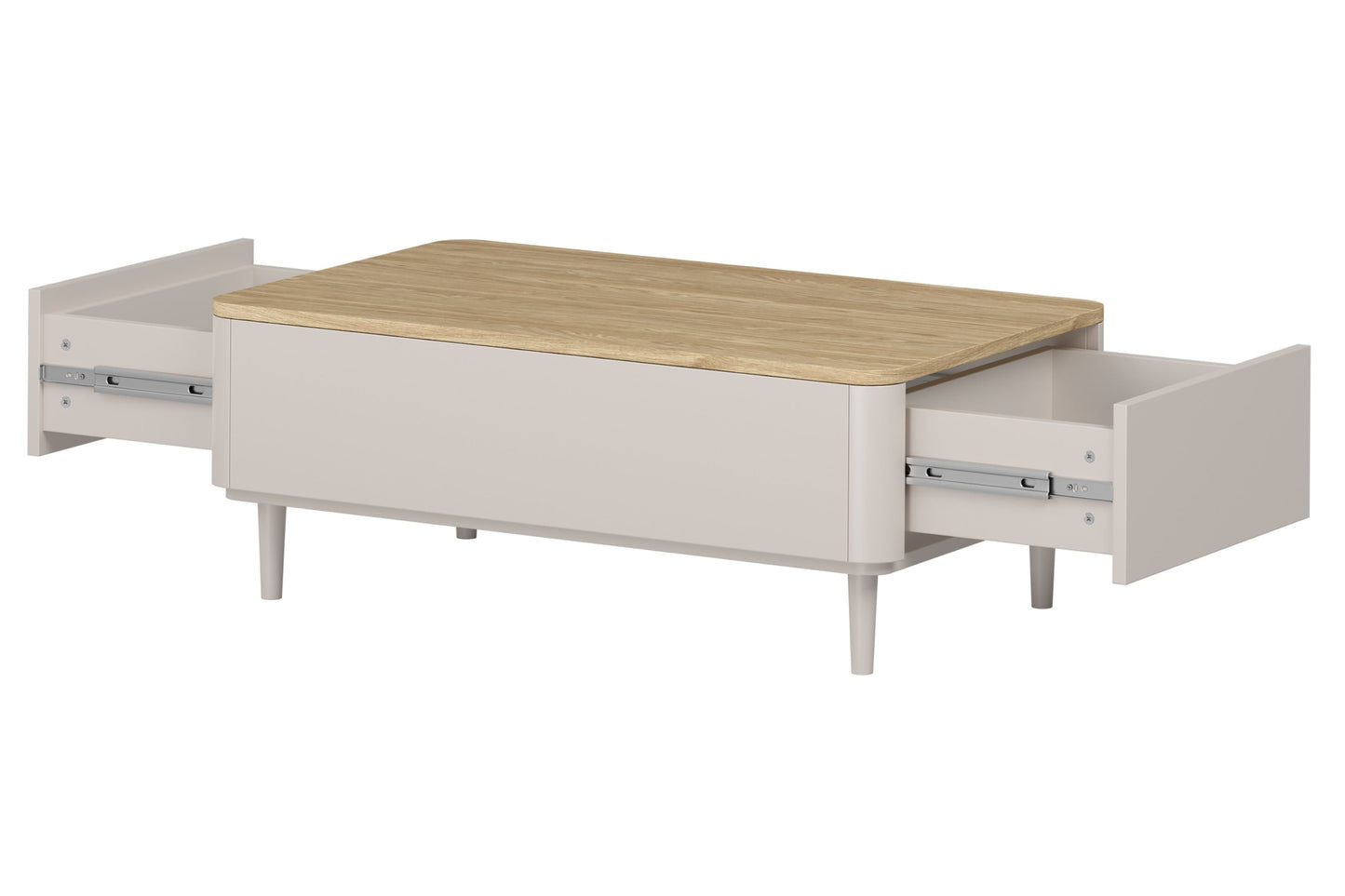 Kafijas galds 100/38/60 cm Kašmirs / Eļļots ozols - N1 Home