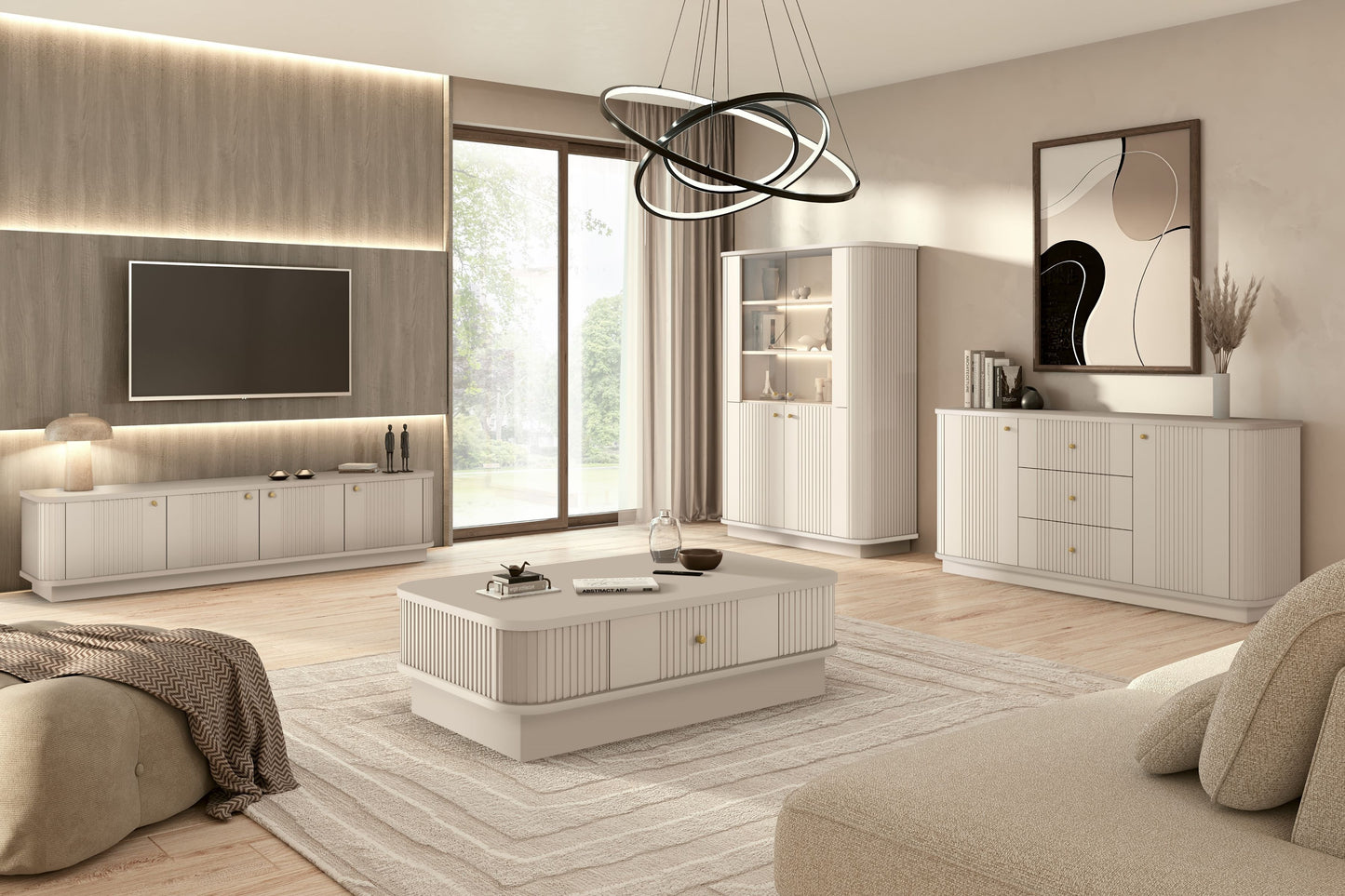 Kafijas galdiņš Vespa 103/32/60 cm kašmirs/zelts - N1 Home