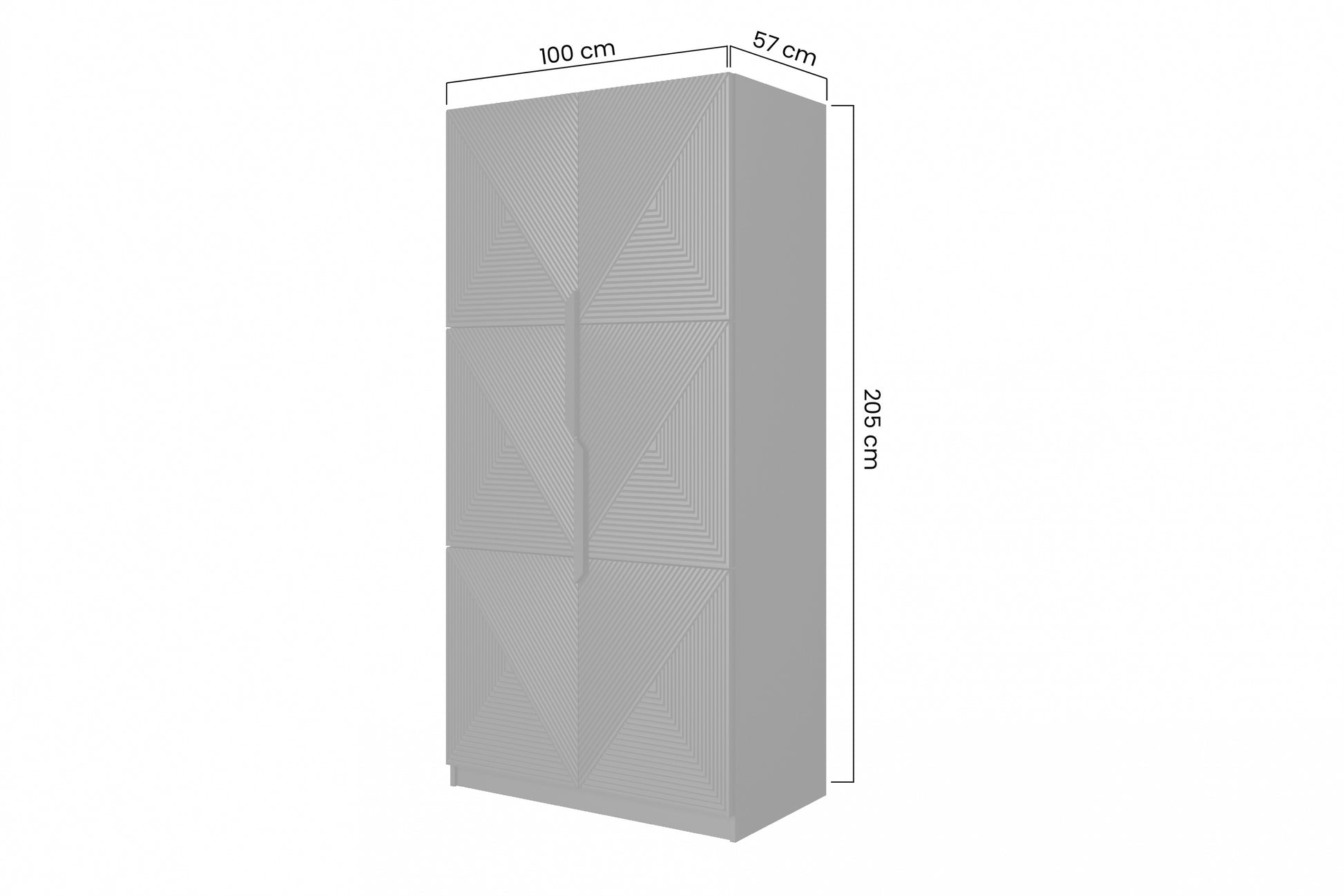 Skapis Oslo 100/205/57 cm balts - N1 Home