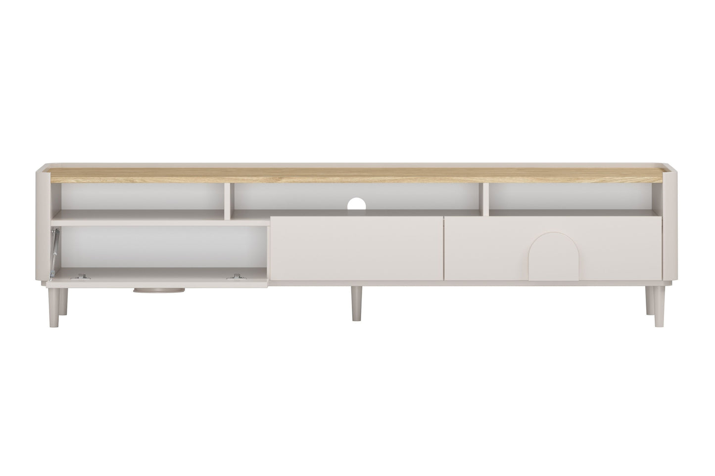 TV skapis Amil 200/48/48 cm Kašmirs / Eļļots ozols - N1 Home