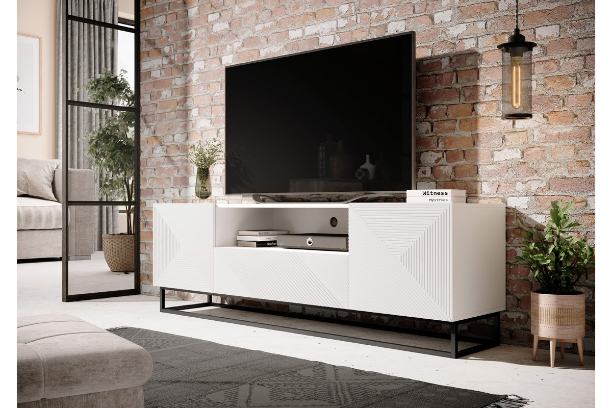 OSLO RTV kumode uz metāla kājām 167/60/40 matēts balts - N1 Home