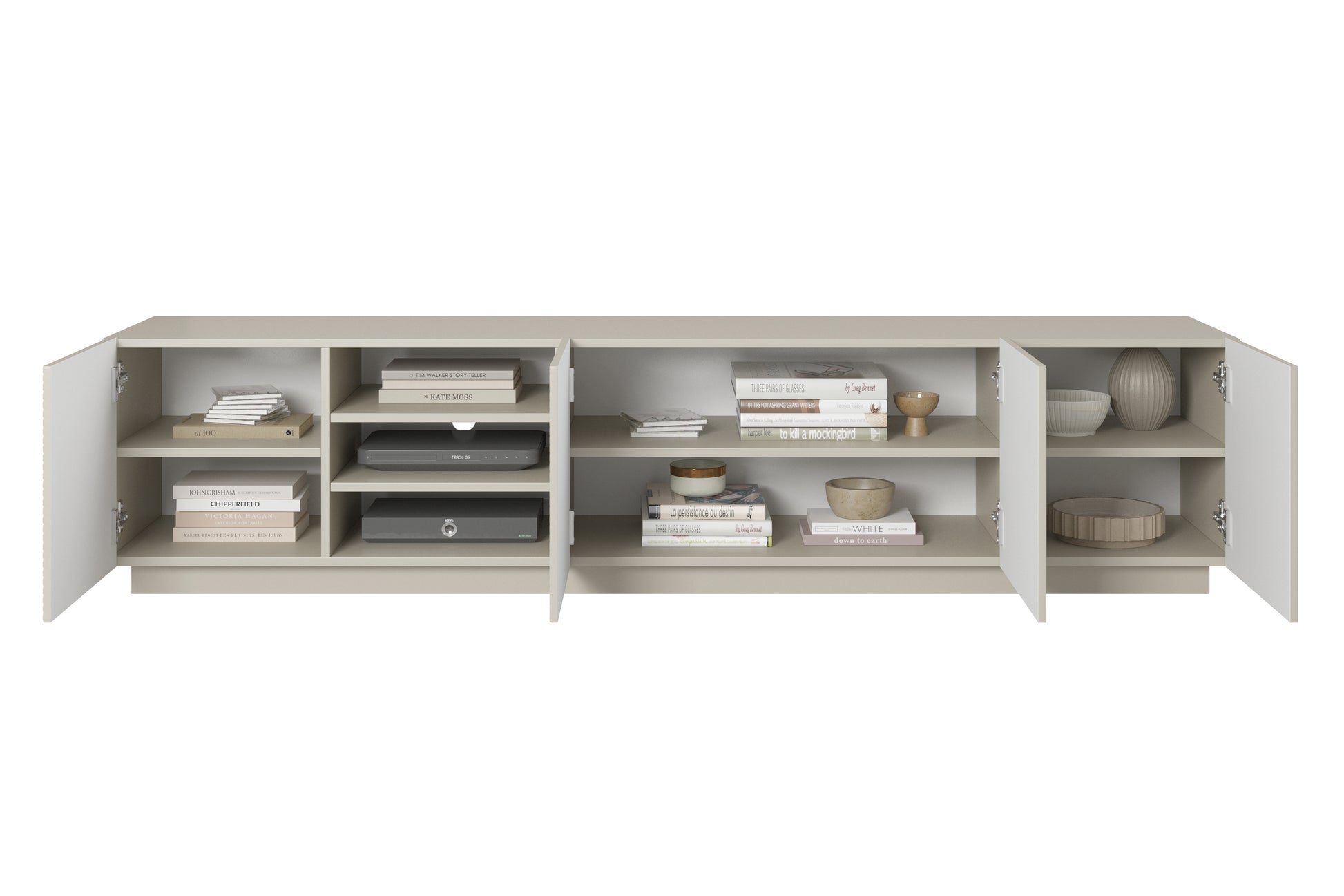 OSLO RTV kumode ar plauktiem 200/46/40 cm kašmirs - N1 Home