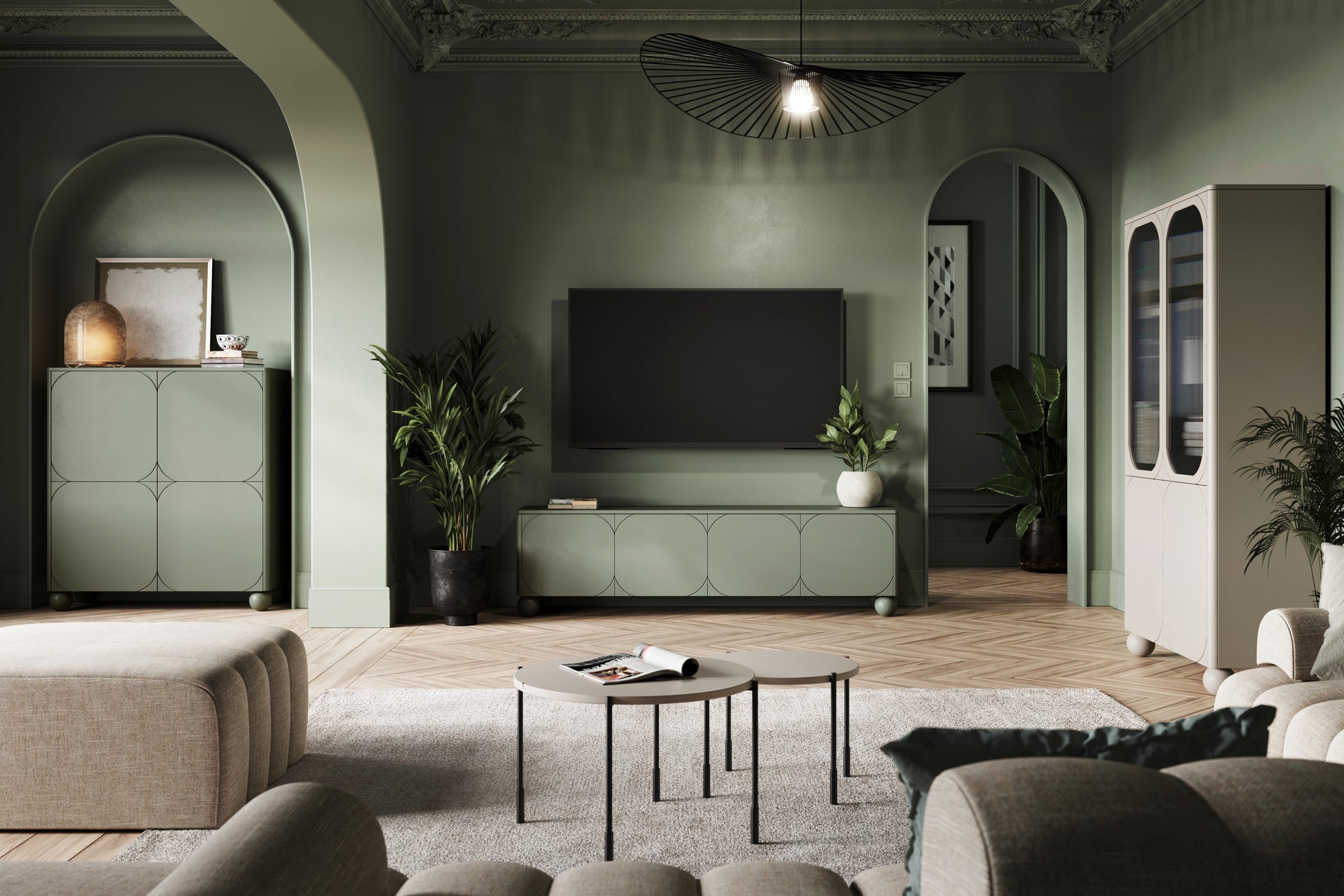 Kumode RTV BARI II 200/57/45 olives - N1 Home