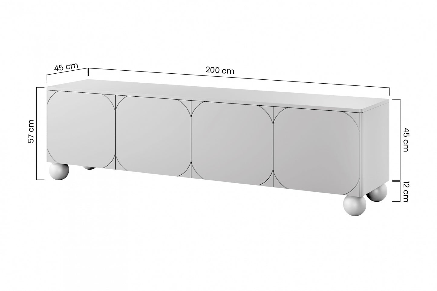 Kumode RTV BARI II 200/57/45 olives - N1 Home