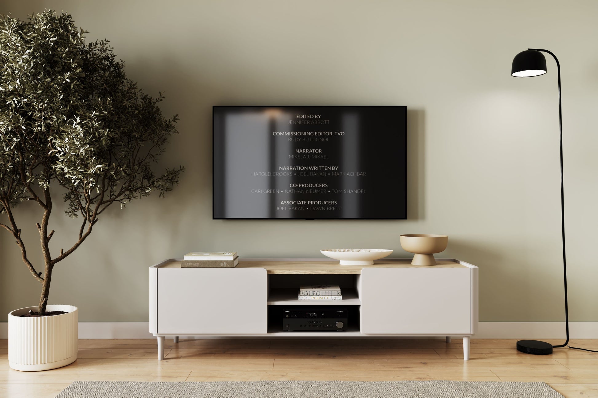 TV skapis Elva 170/48/48 cm Kašmirs / Eļļots ozols - N1 Home