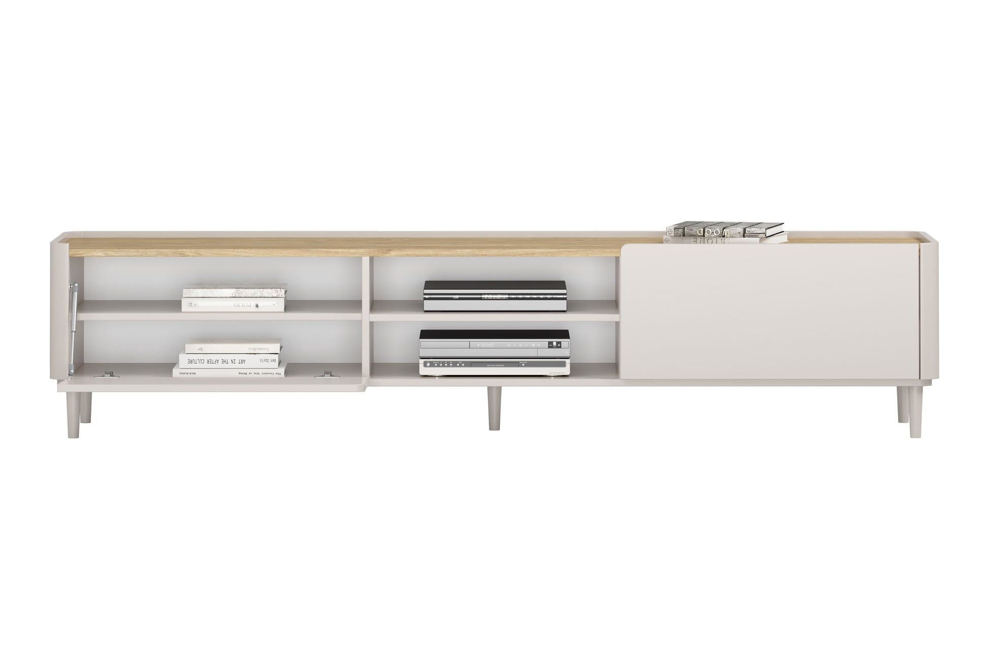 TV skapis Elva 220/48/48 Kašmirs / Eļļots ozols - N1 Home