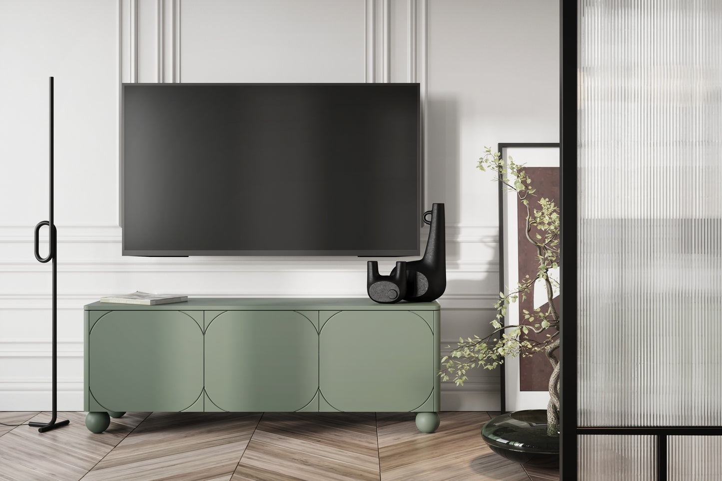 Kumode RTV BARI II ar atvilktni 150/57/45 olives - N1 Home