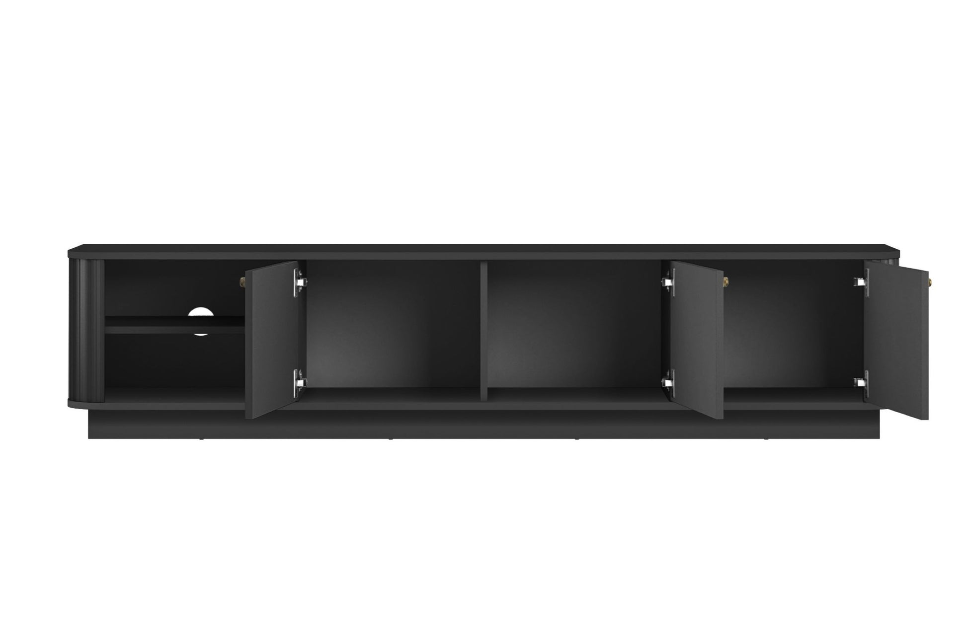 TV skapis Vespa 187/43/38 cm melns/zelts - N1 Home