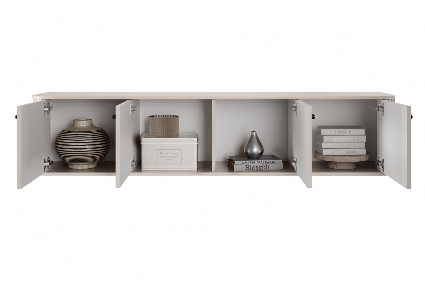 TV skapis Vespa 187/36/38 cm kašmirs/melns - N1 Home