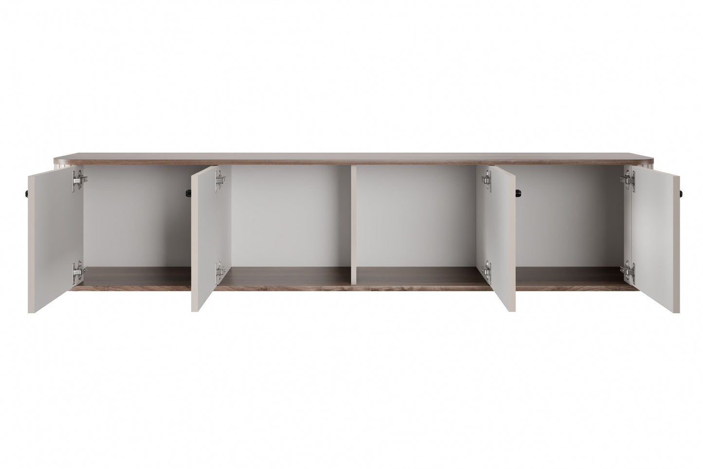 TV skapis Vespa 187/36/38 cm kašmirs/rieksts/melns - N1 Home