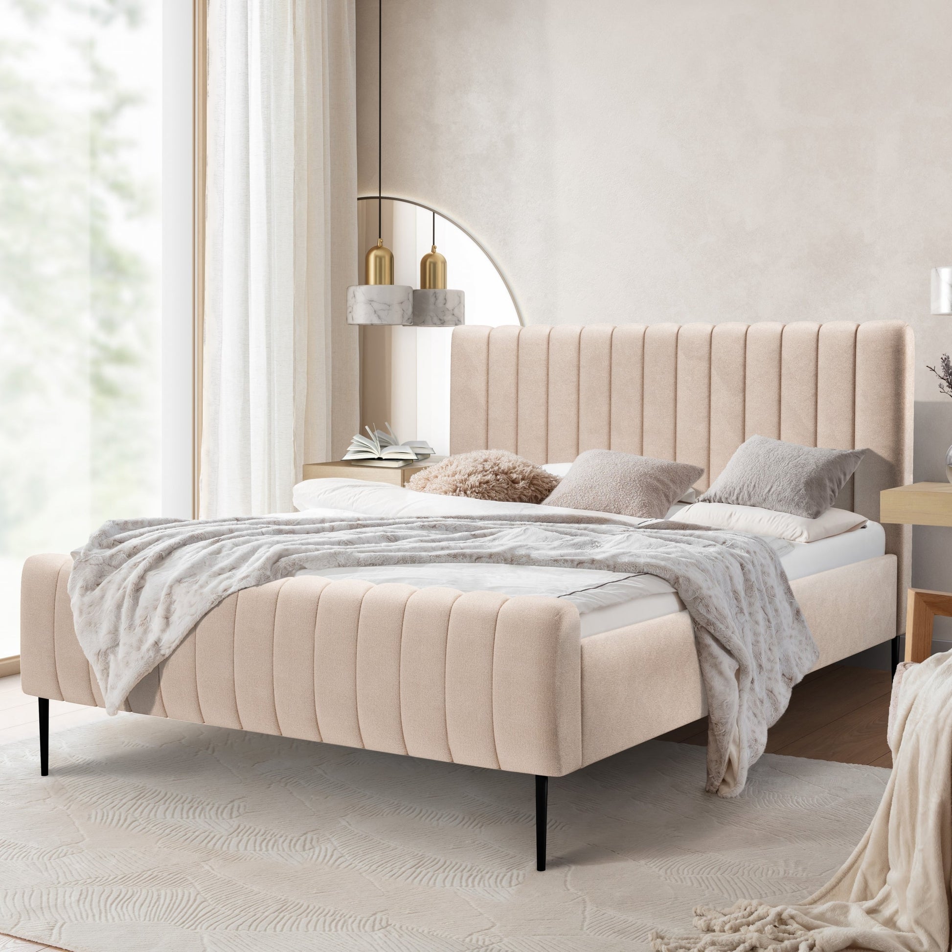 Gulta Austin melnas kājas 120; 140; 160; 180/200 cm Salvador (SIC) 2 - N1 Home