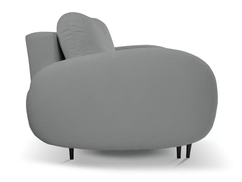 FRABA Izvelkamais dīvāns ar gulēšanas funkciju, veļas konteineru, pelēks velvets - N1 Home