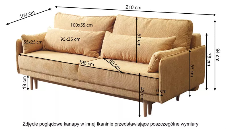 DERSPI Trīsvietīgs dīvāns, tumši zaļš, hidrofobs samts - N1 Home