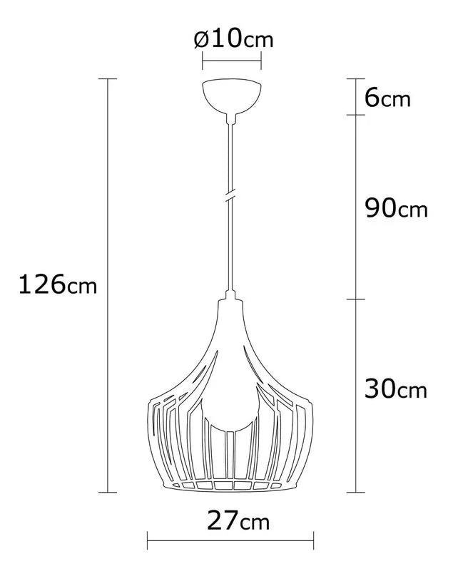 JILTO x1 noapaļota vara piekaramā lampa