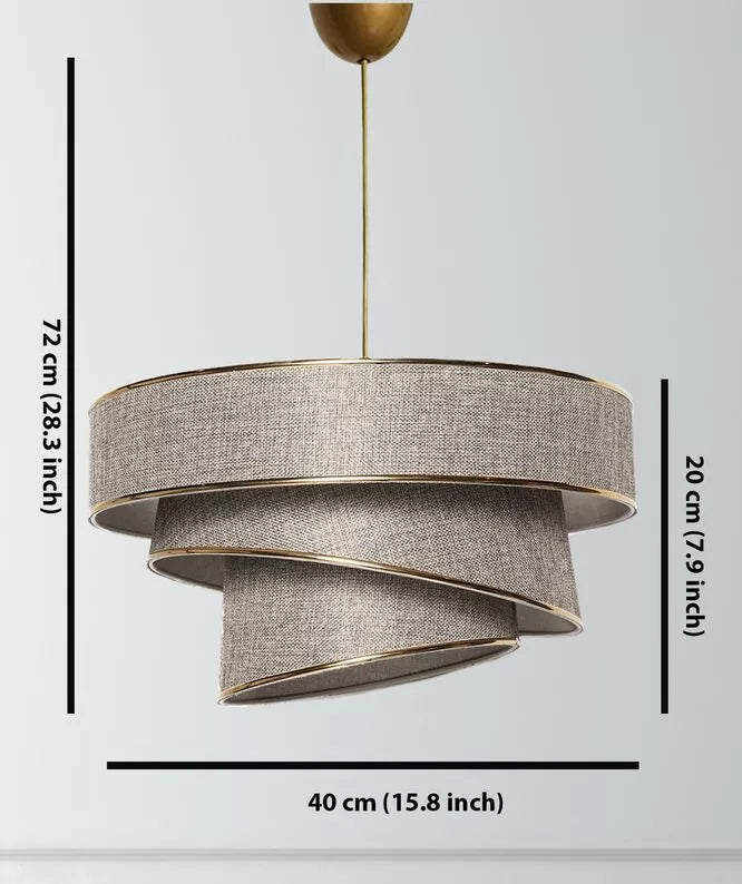 PERCOU Piekarināmā lampa 40 cm, zelta un bēša - N1 Home