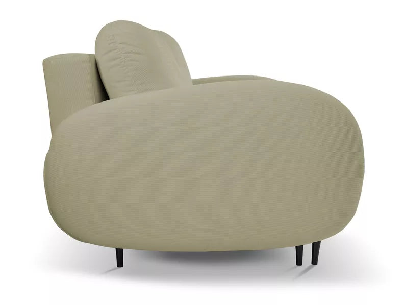 FRABA Izvelkamais dīvāns ar gulēšanas funkciju, veļas konteineru, smilškrāsas velvets - N1 Home