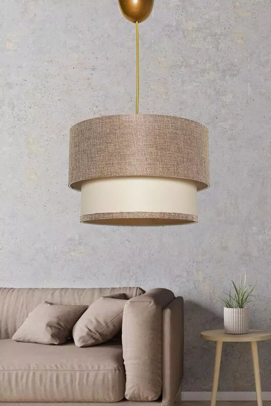 BUMHIA Piekaramā lampa, diametrs 30 cm, zelta un bēša - N1 Home