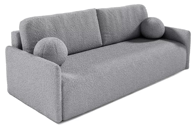 GOVE Dīvāns-gulta ar glabātuvii, pelēka boucle - N1 Home