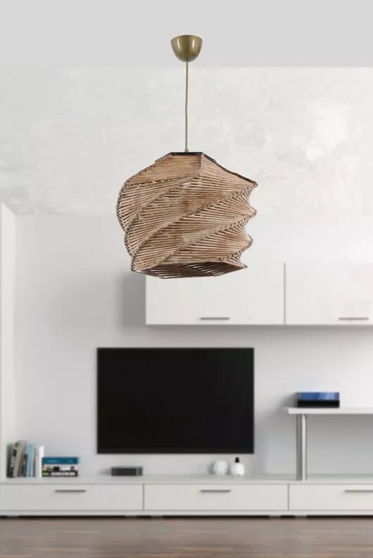 PRELLEIM Piekaramā lampa, diametrs 32 cm, bambusa abažūrs - N1 Home