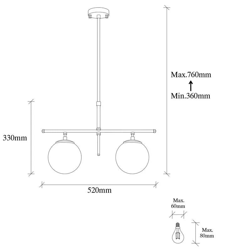 CESBLUN Zelta piekaramā lampa ar baltiem toņiem - N1 Home