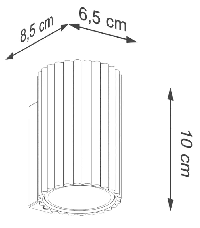 BONKAR sienas lampa 10 cm melna