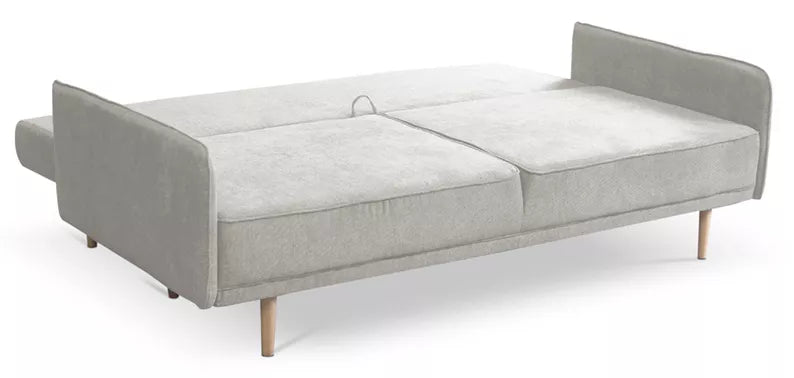 DERSPI Trīsvietīgs krēmkrāsas dīvāns no viegli tīrāma auduma - N1 Home