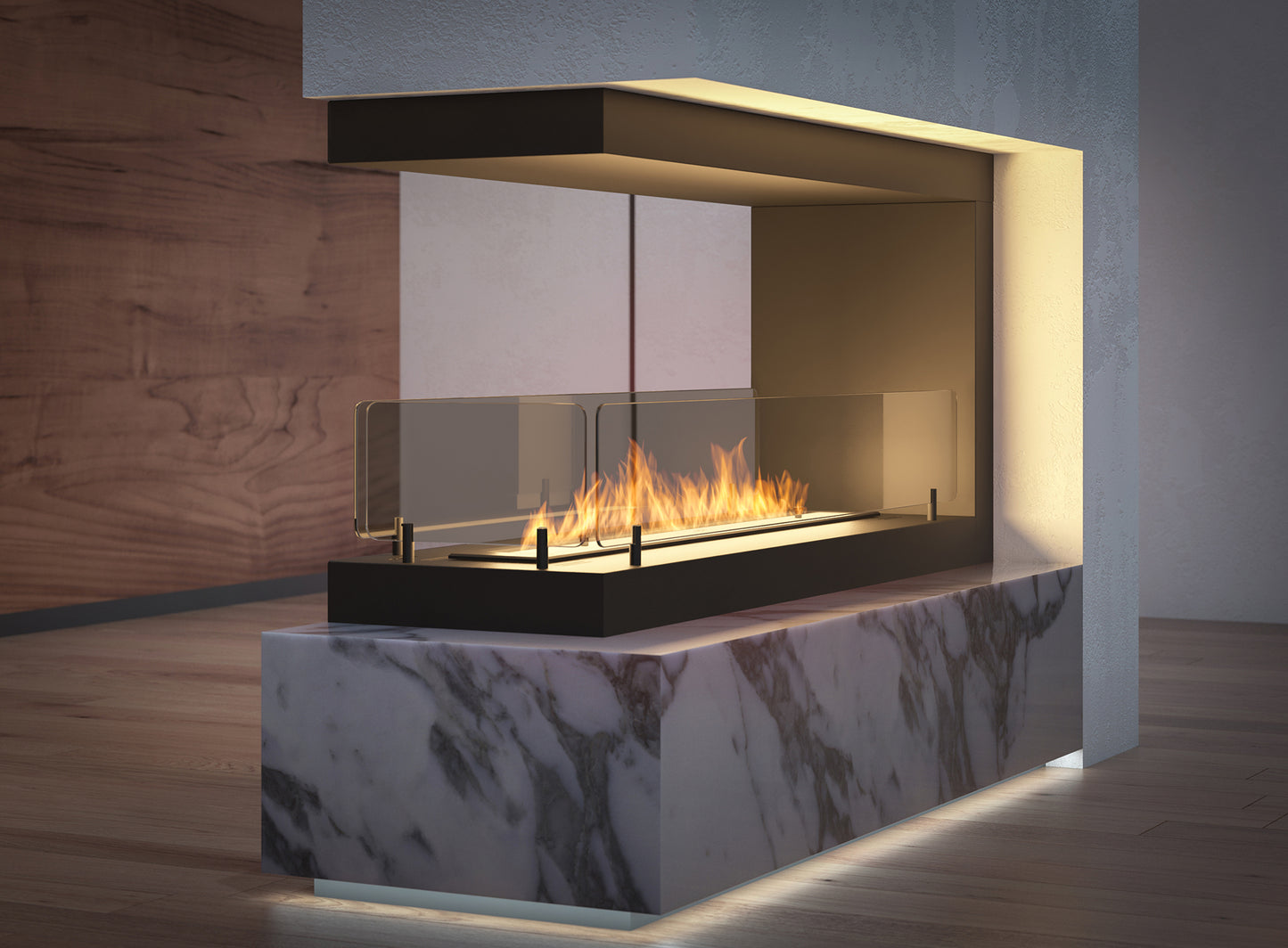 Biokamīns Insi U 2 100/50/30; 120/50/30 cm melns - N1 Home