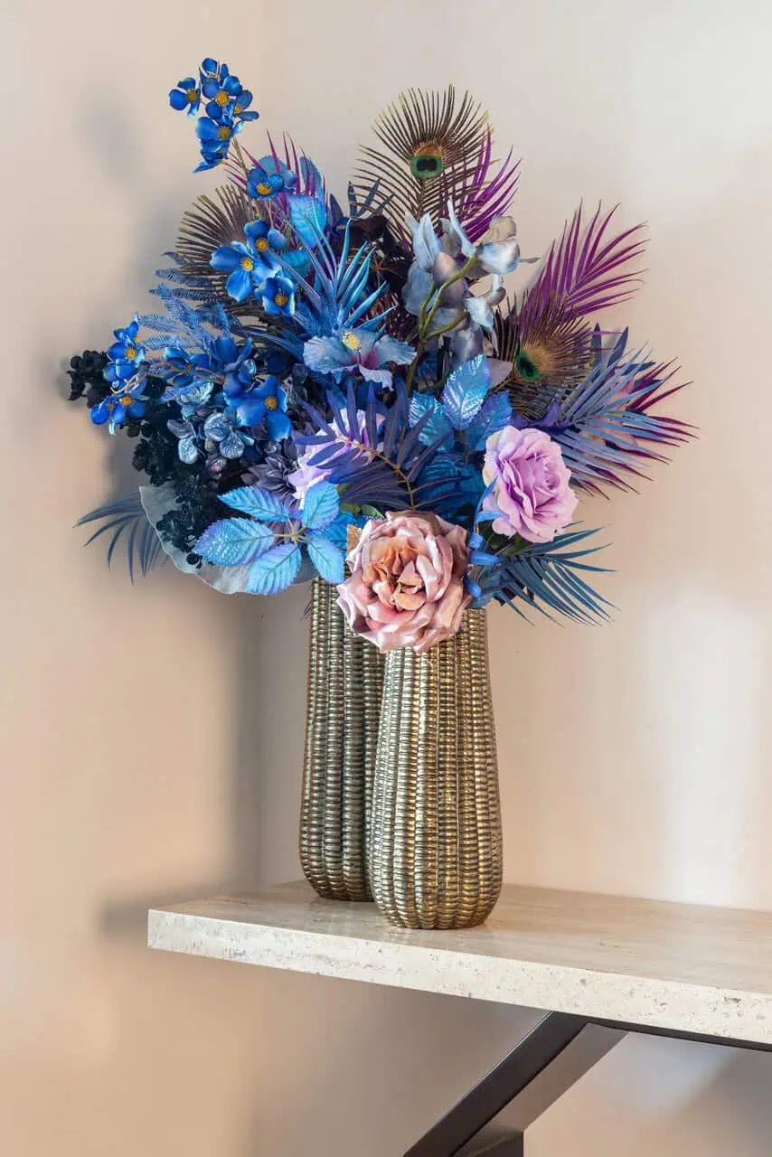 Vāze Richmond Interiors Loran small 35/14/14 cm zelts - N1 Home