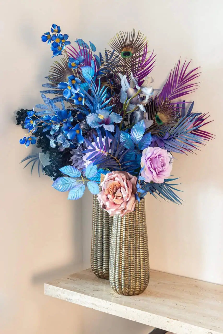 Vāze Richmond Interiors Loran small 35/14/14 cm zelts - N1 Home