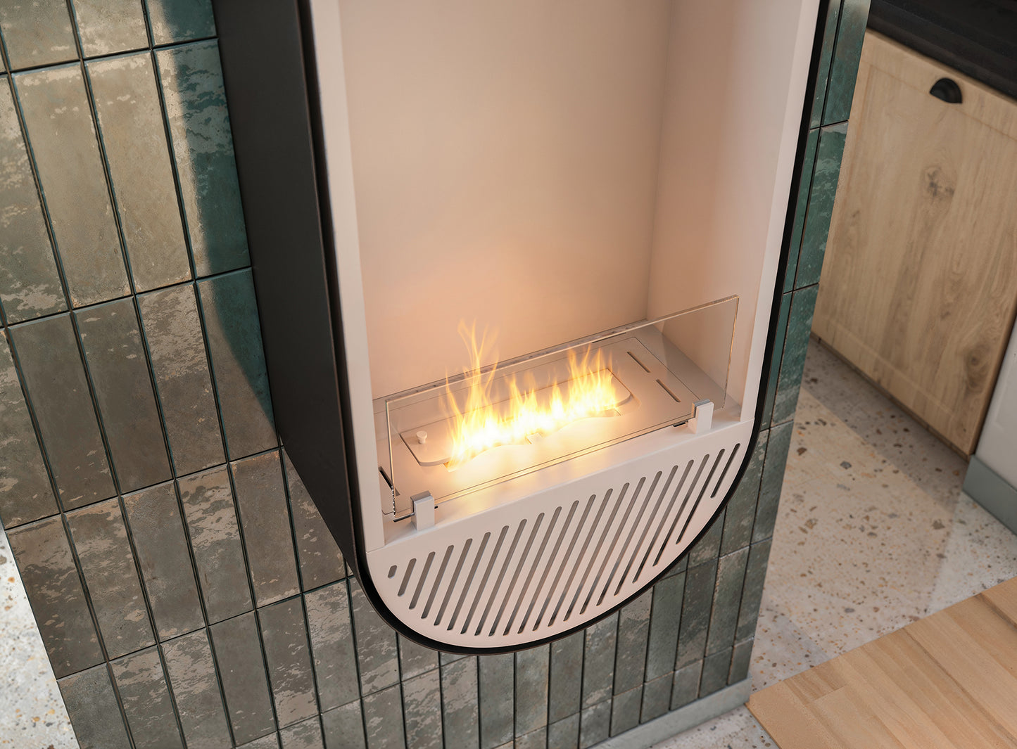 Biokamīns Incyrc Vert 130/50/25 cm rozā - N1 Home