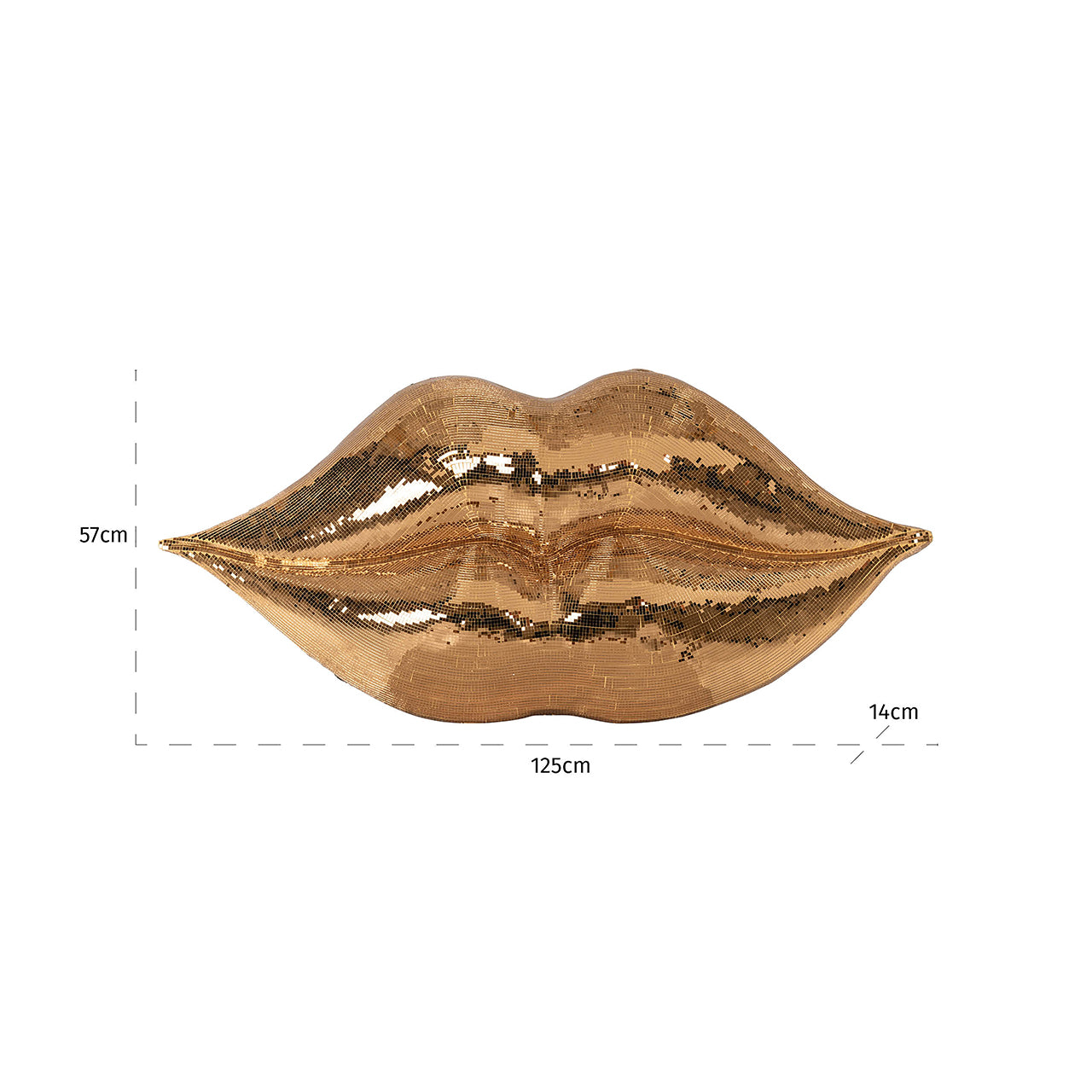 Sienas māksla Richmond Interiors Donja 57/125/14 cm zelts - N1 Home