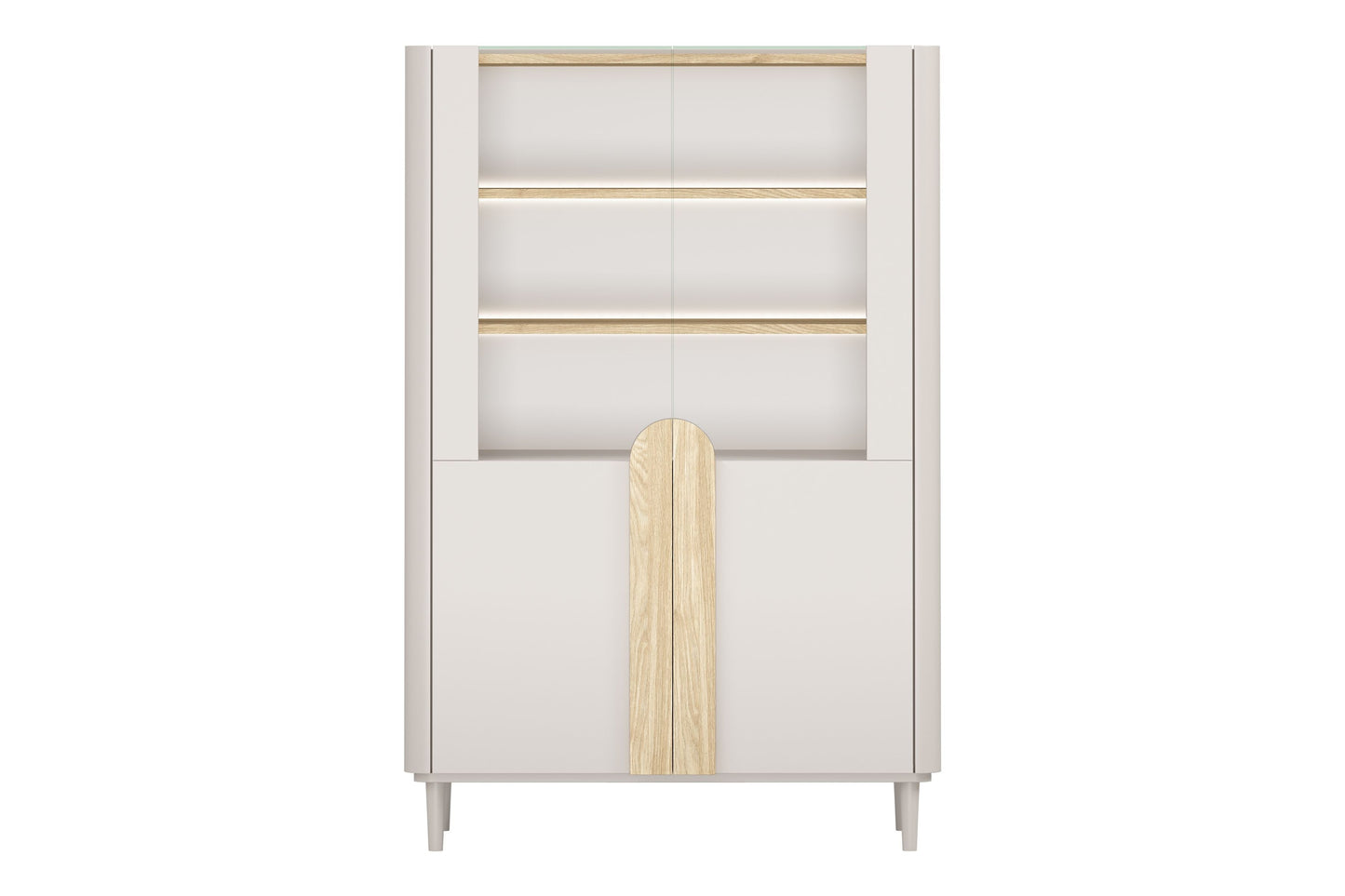 Vitrīna Amil 100/150/48 cm Kašmirs / Eļļots ozols / Gaišs ozols - N1 Home