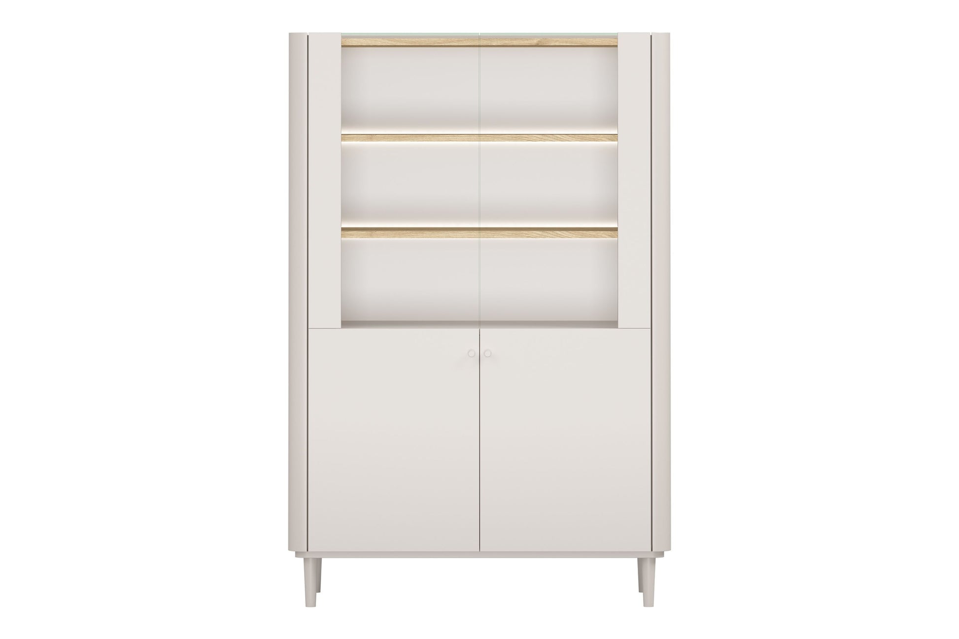 Vitrīna Elva 100/150/48 cm Kašmirs / Eļļots ozols - N1 Home