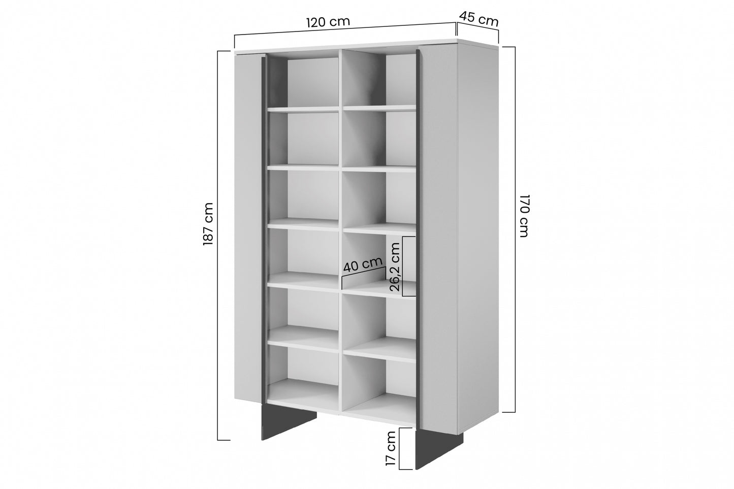 Vitrīnas skapis Lare 120/187/45 cm kašmirs - N1 Home