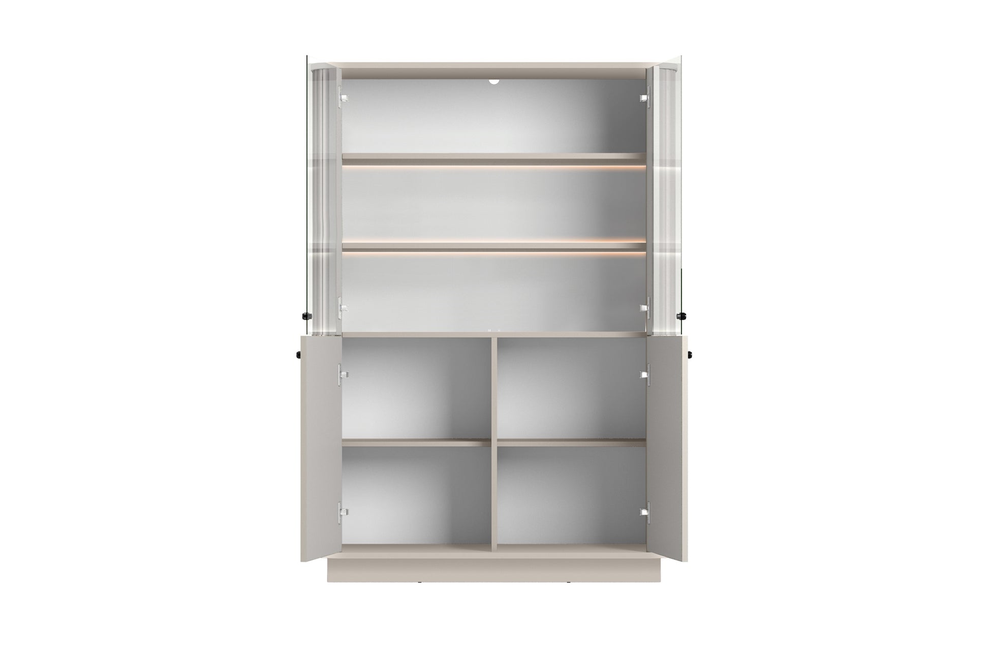 Vitrīnas skapis Vespa 103/148/38 cm kašmirs/zelts - N1 Home