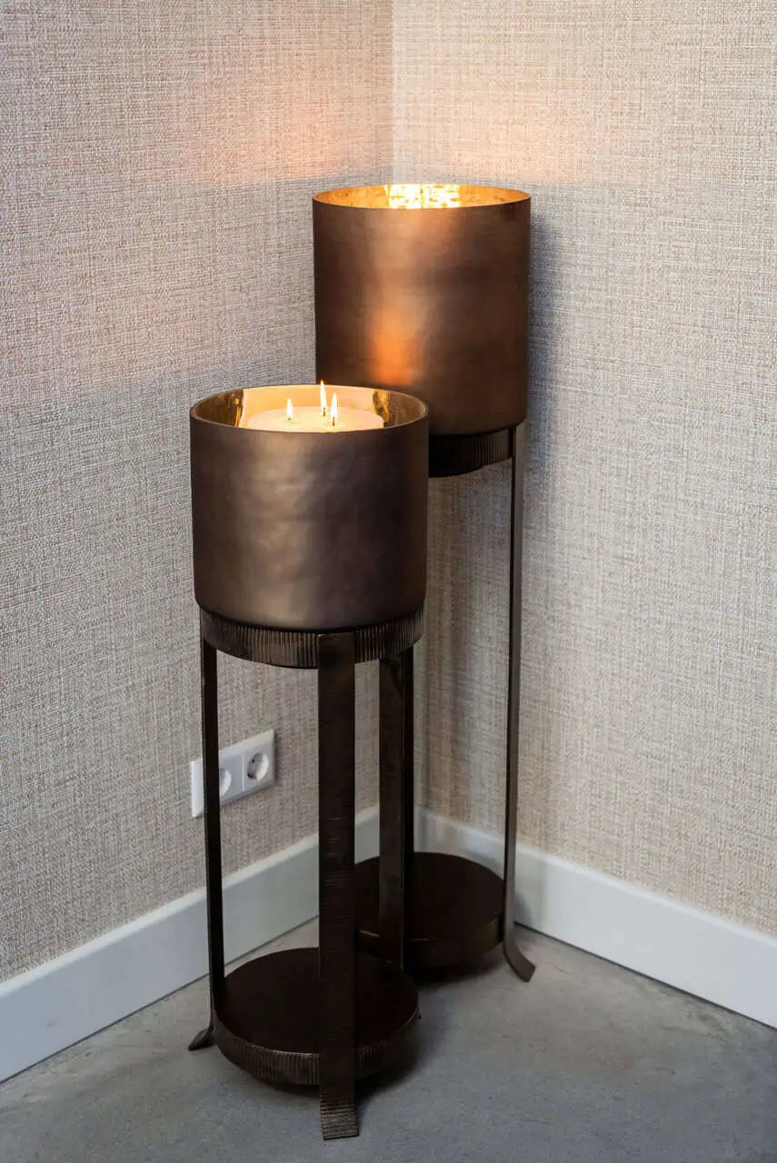 Svečturis Mione bronze small Richmond Interiors 84/27/27 cm bronza - N1 Home